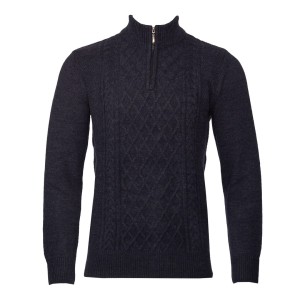 Sweter z dodatkiem wełny granatowy Oliver SW-8124
