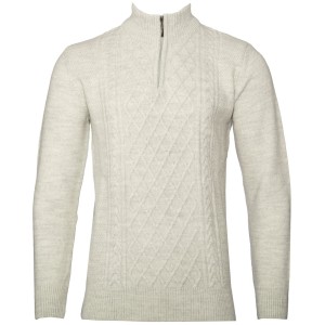 Sweter z dodatkiem wełny szary Oliver SW-8124